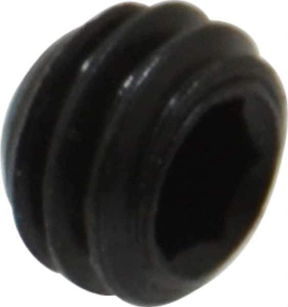 Made in USA - 3/8-16 UNC, 1/4" Length Under Head, Cup Point Set Screw - Grade 8 Alloy Steel, 3/16" Key - Apex Tool & Supply