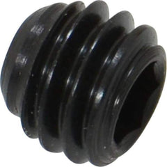 Made in USA - 3/8-16 UNC, 5/16" Length Under Head, Cup Point Set Screw - Grade 8 Alloy Steel, 3/16" Key - Apex Tool & Supply