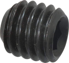 Made in USA - 3/8-16 UNC, 3/8" Length Under Head, Cup Point Set Screw - Grade 8 Alloy Steel, 3/16" Key - Apex Tool & Supply