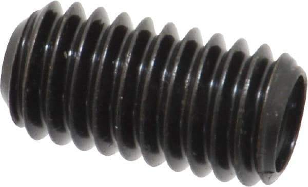 Made in USA - 3/8-16 UNC, 3/4" Length Under Head, Cup Point Set Screw - Grade 8 Alloy Steel, 3/16" Key - Apex Tool & Supply