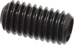 Made in USA - 3/8-16 UNC, 3/4" Length Under Head, Cup Point Set Screw - Grade 8 Alloy Steel, 3/16" Key - Apex Tool & Supply