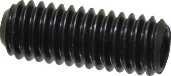 Made in USA - 3/8-16 UNC, 1" Length Under Head, Cup Point Set Screw - Grade 8 Alloy Steel, 3/16" Key - Apex Tool & Supply