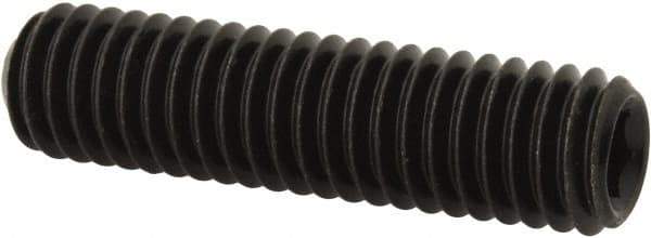 Made in USA - 3/8-16 UNC, 1-1/2" Length Under Head, Cup Point Set Screw - Grade 8 Alloy Steel, 3/16" Key - Apex Tool & Supply