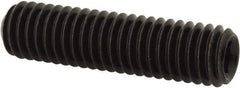 Made in USA - 3/8-16 UNC, 1-1/2" Length Under Head, Cup Point Set Screw - Grade 8 Alloy Steel, 3/16" Key - Apex Tool & Supply