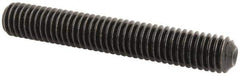 Made in USA - 3/8-16 UNC, 2-1/2" Length Under Head, Cup Point Set Screw - Grade 8 Alloy Steel, 3/16" Key - Apex Tool & Supply