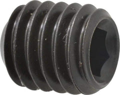 Made in USA - 7/16-14 UNC, 1/2" Length Under Head, Cup Point Set Screw - Grade 8 Alloy Steel, 7/32" Key - Apex Tool & Supply