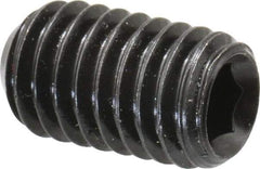 Made in USA - 7/16-14 UNC, 3/4" Length Under Head, Cup Point Set Screw - Grade 8 Alloy Steel, 7/32" Key - Apex Tool & Supply