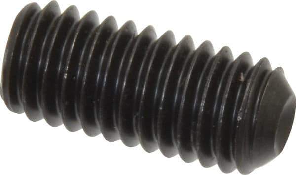 Made in USA - 7/16-14 UNC, 1" Length Under Head, Cup Point Set Screw - Grade 8 Alloy Steel, 7/32" Key - Apex Tool & Supply