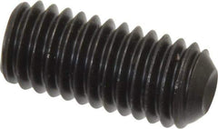 Made in USA - 7/16-14 UNC, 1" Length Under Head, Cup Point Set Screw - Grade 8 Alloy Steel, 7/32" Key - Apex Tool & Supply