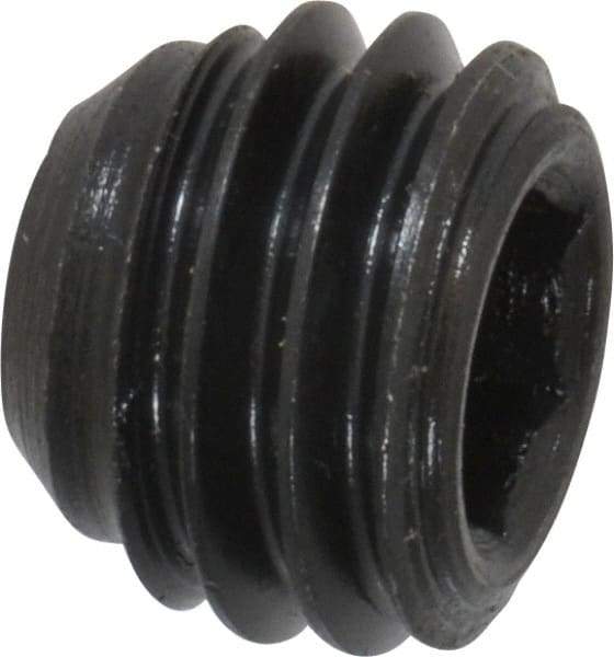 Made in USA - 1/2-13 UNC, 3/8" Length Under Head, Cup Point Set Screw - Grade 8 Alloy Steel, 1/4" Key - Apex Tool & Supply