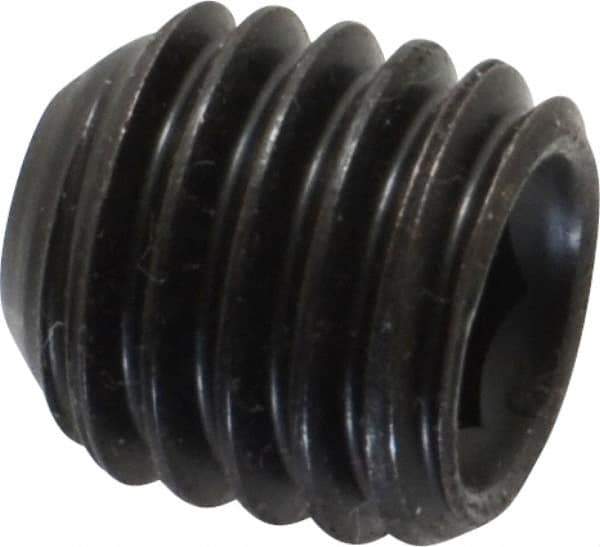 Made in USA - 1/2-13 UNC, 1/2" Length Under Head, Cup Point Set Screw - Grade 8 Alloy Steel, 1/4" Key - Apex Tool & Supply