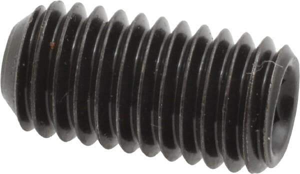 Made in USA - 1/2-13 UNC, 1" Length Under Head, Cup Point Set Screw - Grade 8 Alloy Steel, 1/4" Key - Apex Tool & Supply