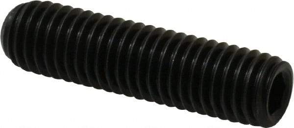 Made in USA - 1/2-13 UNC, 2" Length Under Head, Cup Point Set Screw - Grade 8 Alloy Steel, 1/4" Key - Apex Tool & Supply