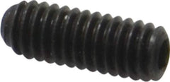 Made in USA - #6-40 UNF, 3/8" Length Under Head, Cup Point Set Screw - Grade 8 Alloy Steel, 1/16" Key - Apex Tool & Supply