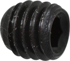 Made in USA - #10-32 UNF, 3/16" Length Under Head, Cup Point Set Screw - Grade 8 Alloy Steel, 3/32" Key - Apex Tool & Supply