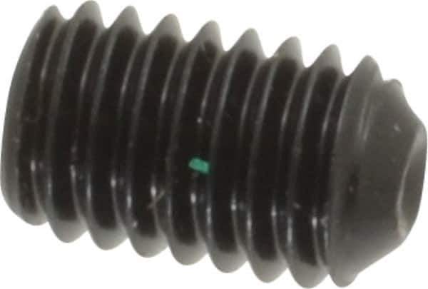 Made in USA - #10-32 UNF, 5/16" Length Under Head, Cup Point Set Screw - Grade 8 Alloy Steel, 3/32" Key - Apex Tool & Supply