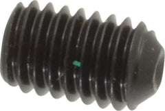 Made in USA - #10-32 UNF, 5/16" Length Under Head, Cup Point Set Screw - Grade 8 Alloy Steel, 3/32" Key - Apex Tool & Supply