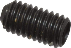Made in USA - #10-32 UNF, 3/8" Length Under Head, Cup Point Set Screw - Grade 8 Alloy Steel, 3/32" Key - Apex Tool & Supply