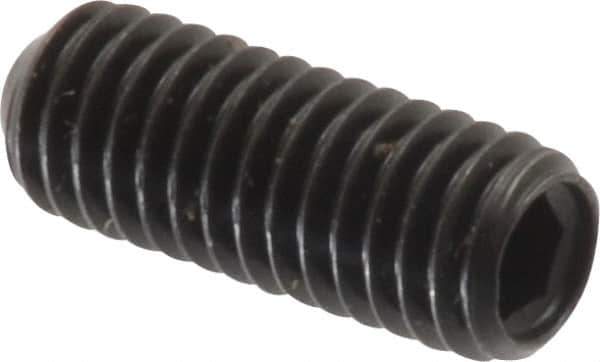 Made in USA - #10-32 UNF, 1/2" Length Under Head, Cup Point Set Screw - Grade 8 Alloy Steel, 3/32" Key - Apex Tool & Supply
