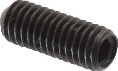 Made in USA - #10-32 UNF, 1/2" Length Under Head, Cup Point Set Screw - Grade 8 Alloy Steel, 3/32" Key - Apex Tool & Supply