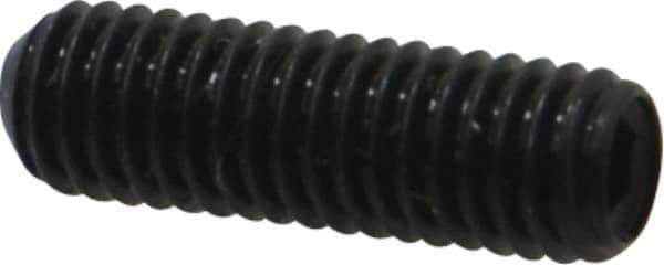 Made in USA - #10-32 UNF, 5/8" Length Under Head, Cup Point Set Screw - Grade 8 Alloy Steel, 3/32" Key - Apex Tool & Supply