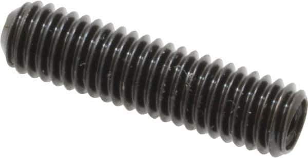 Made in USA - #10-32 UNF, 3/4" Length Under Head, Cup Point Set Screw - Grade 8 Alloy Steel, 3/32" Key - Apex Tool & Supply