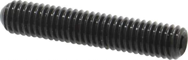 Made in USA - #10-32 UNF, 1" Length Under Head, Cup Point Set Screw - Grade 8 Alloy Steel, 3/32" Key - Apex Tool & Supply