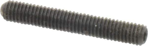 Made in USA - #10-32 UNF, 1-1/4" Length Under Head, Cup Point Set Screw - Grade 8 Alloy Steel, 3/32" Key - Apex Tool & Supply