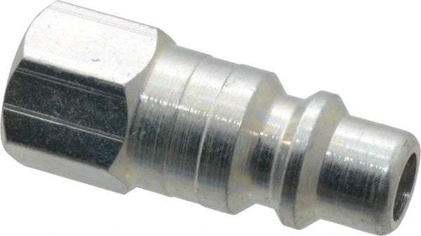 Legris - 1/4 Female NPT Industrial Pneumatic Hose Connector - Plated Steel, 3/8" Body Diam - Apex Tool & Supply