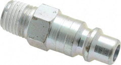 Legris - 1/4 Male NPT Industrial Pneumatic Hose Connector - Plated Steel, 3/8" Body Diam - Apex Tool & Supply