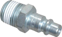 Legris - 1/2 Male NPT Industrial Pneumatic Hose Connector - Plated Steel, 3/8" Body Diam - Apex Tool & Supply