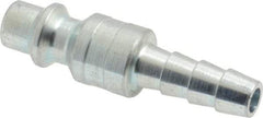 Legris - Hose Barb Industrial Pneumatic Hose Connector - Plated Steel, 1/4" Body Diam, 1/4" Hose ID - Apex Tool & Supply