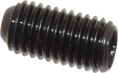 Made in USA - 1/4-28 UNF, 1/2" Length Under Head, Cup Point Set Screw - Grade 8 Alloy Steel, 1/8" Key - Apex Tool & Supply