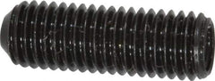 Made in USA - 1/4-28 UNF, 3/4" Length Under Head, Cup Point Set Screw - Grade 8 Alloy Steel, 1/8" Key - Apex Tool & Supply