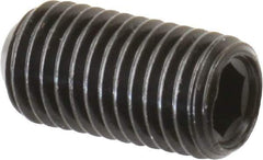 Made in USA - 5/16-24 UNF, 5/8" Length Under Head, Cup Point Set Screw - Grade 8 Alloy Steel, 5/32" Key - Apex Tool & Supply