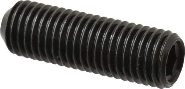 Made in USA - 5/16-24 UNF, 1" Length Under Head, Cup Point Set Screw - Grade 8 Alloy Steel, 5/32" Key - Apex Tool & Supply