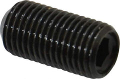 Made in USA - 3/8-24 UNF, 3/4" Length Under Head, Cup Point Set Screw - Grade 8 Alloy Steel, 3/16" Key - Apex Tool & Supply