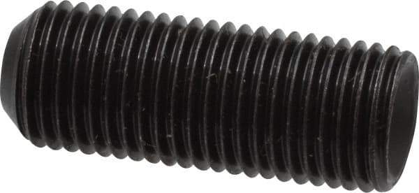 Made in USA - 3/8-24 UNF, 1" Length Under Head, Cup Point Set Screw - Grade 8 Alloy Steel, 3/16" Key - Apex Tool & Supply