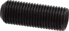 Made in USA - 3/8-24 UNF, 1" Length Under Head, Cup Point Set Screw - Grade 8 Alloy Steel, 3/16" Key - Apex Tool & Supply