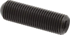 Made in USA - 3/8-24 UNF, 1-1/4" Length Under Head, Cup Point Set Screw - Grade 8 Alloy Steel, 3/16" Key - Apex Tool & Supply