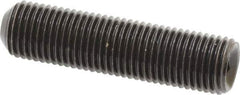 Made in USA - 3/8-24 UNF, 1-1/2" Length Under Head, Cup Point Set Screw - Grade 8 Alloy Steel, 3/16" Key - Apex Tool & Supply