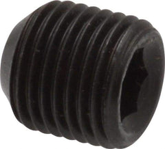Made in USA - 1/2-20 UNF, 1/2" Length Under Head, Cup Point Set Screw - Grade 8 Alloy Steel, 1/4" Key - Apex Tool & Supply