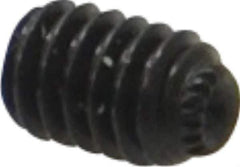 Made in USA - #8-32 UNC, 1/4" Length Under Head, Knurled Cup Point Set Screw - Grade 8 Alloy Steel, 5/64" Key - Apex Tool & Supply