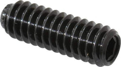 Made in USA - 1/4-20 UNC, 3/4" Length Under Head, Knurled Cup Point Set Screw - Grade 8 Alloy Steel, 1/8" Key - Apex Tool & Supply