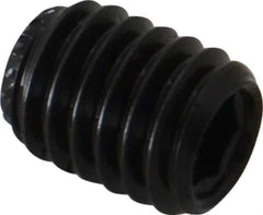 Made in USA - 3/8-18 UNC, 1/2" Length Under Head, Knurled Cup Point Set Screw - Grade 8 Alloy Steel, 3/16" Key - Apex Tool & Supply
