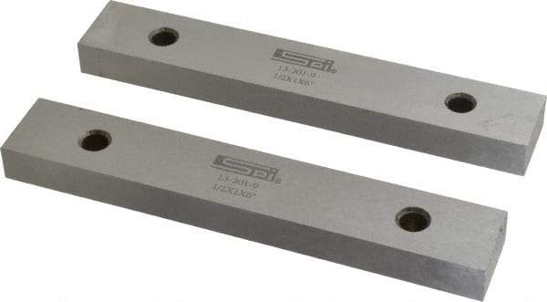 SPI - 6" Long x 1" High x 1/2" Thick, Steel Parallel - 0.0003" & 0.002" Parallelism, Sold as Matched Pair - Apex Tool & Supply