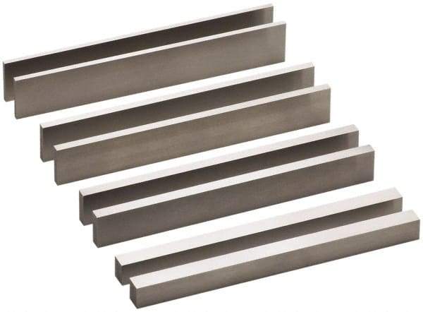 SPI - 8 Piece, 6 Inch Long Steel Parallel Set - 1/2 to 1 Inch High, 1/8 to 3/8 Inch Thick, 52-58 RC Hardness, Sold as 4 Pair - Apex Tool & Supply