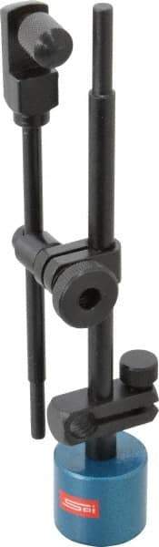 SPI - 50 Lb Magnetic Force, Fine Adjustment Indicator Positioner & Holder - Post & Clamp, 1-1/4" Base Height, 1-1/4" Base Length, 1-1/4" Base Width - Apex Tool & Supply
