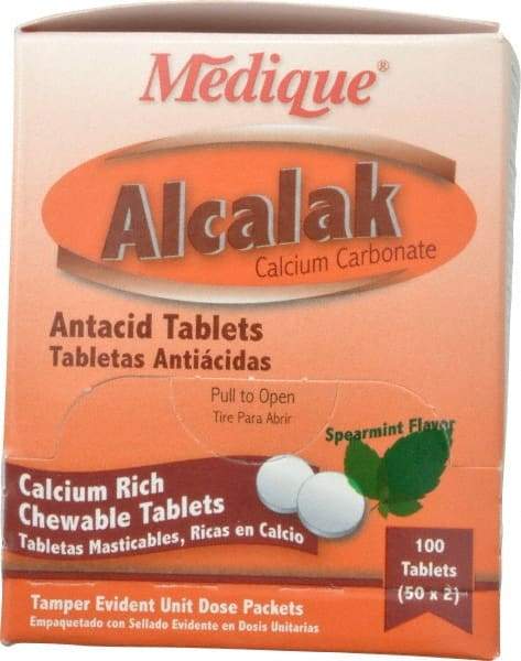 Medique - Mint Flavor Alcalak Tablets - Antacids & Stomach Relief - Apex Tool & Supply