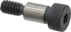 Made in USA - 1/4" Shoulder Diam x 3/8" Shoulder Length, #10-24 UNC, Hex Socket Shoulder Screw - 8 Alloy Steel, 0.357 to 3/8" Head Diam - Apex Tool & Supply